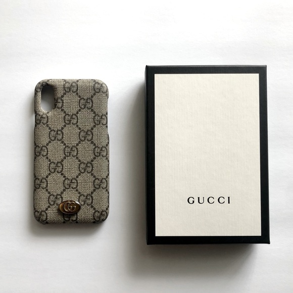 Authentic Gucci GG Logo iPhone X/XS Cellphone Case - Picture 2 of 4